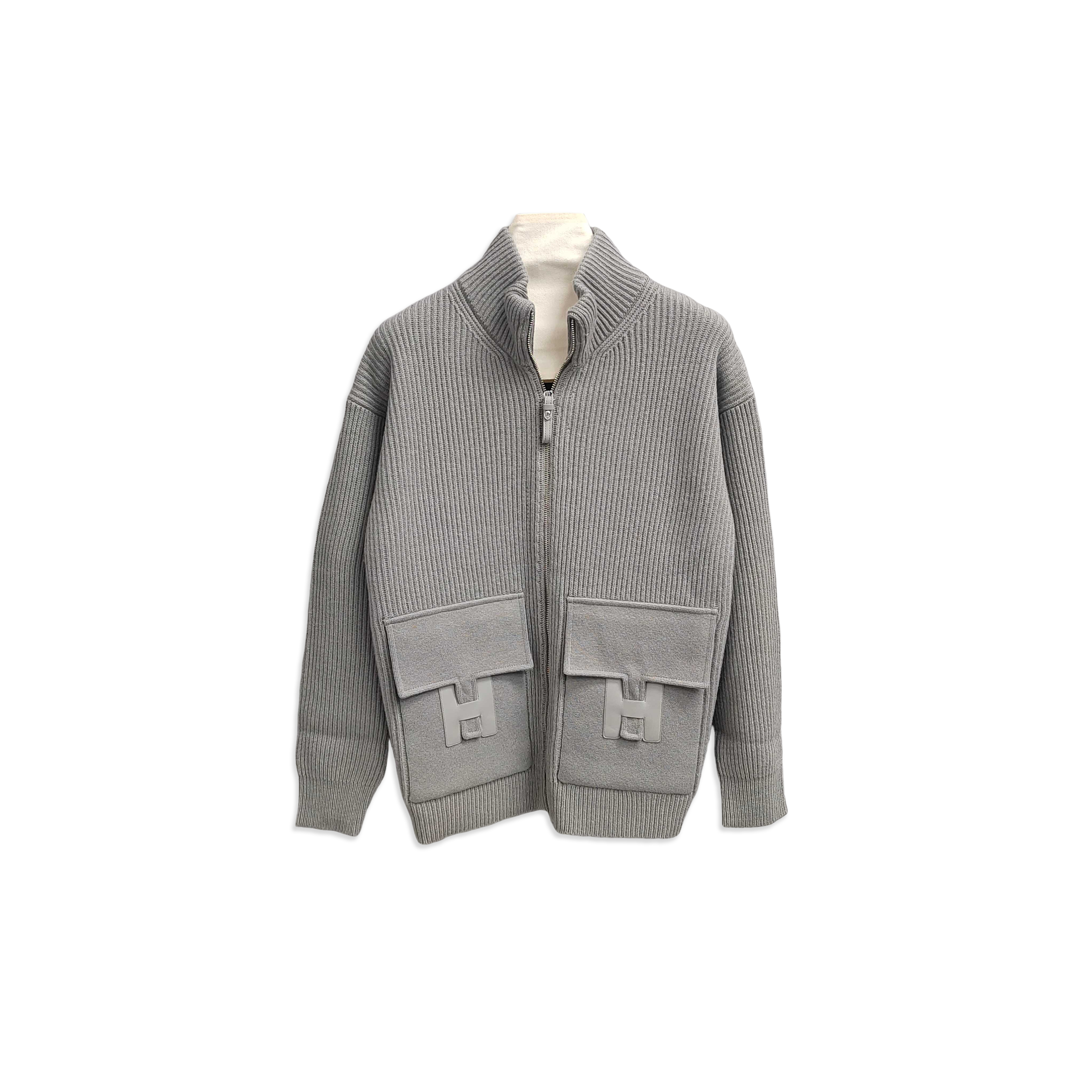 HERMES WOOL KNIT JACKET H5H2228 HERMES WOOL KNIT JACKET H5H2228